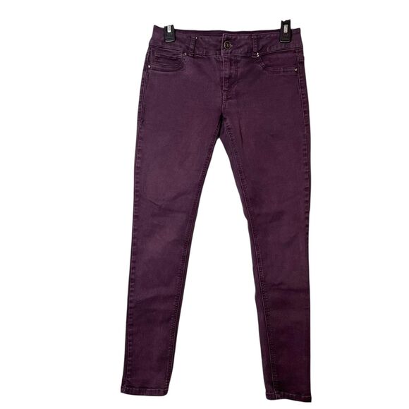 Maurices Jeans Womens Small Purple Skinny Stretch Pants Mid Rise Plum Jeggings - Picture 11 of 12